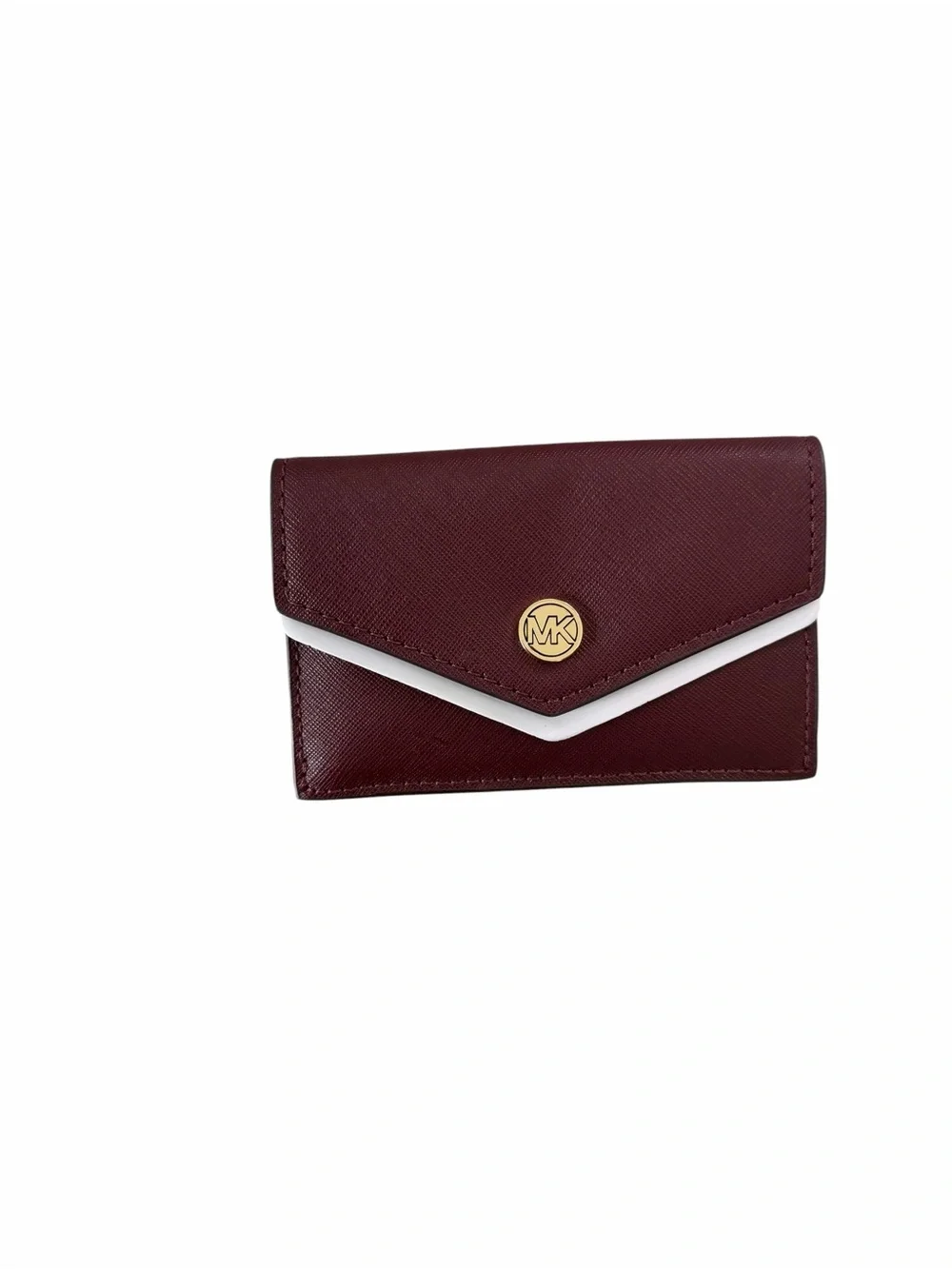 Michael Kors Merlot Leather Envelope Style  Card Holder
